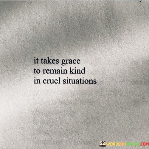 It Takes Grace To Remain Kind In Cruel Situations Quotes