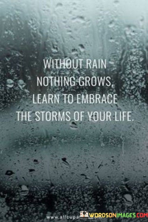 Without Rain Nothing Grows Learn To Embrace The Storms Of Your Life Quotes