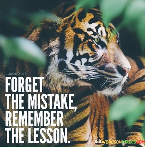 Forget The Mistake Remember The Lesson Quotes