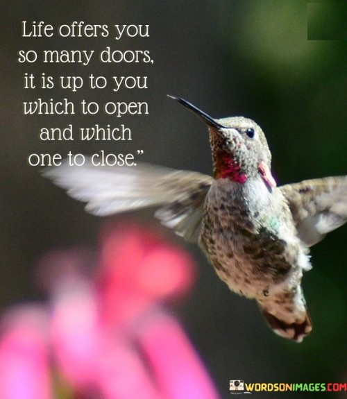 Life Offers You So Many Door It Is Up To You Which To Open Quotes