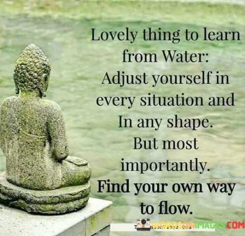 Lovely Thing To Learn From Water Adjust Quotes