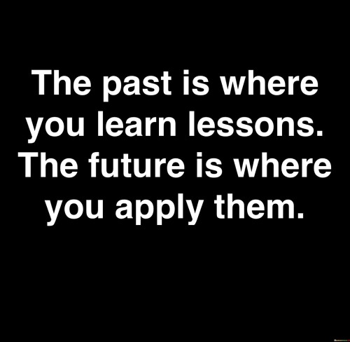 The Past Is Where You Learn Lessons The Future Is Quotes