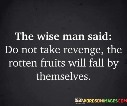 The Wise Man Said Do Not Take Revenge The Rotten Quotes