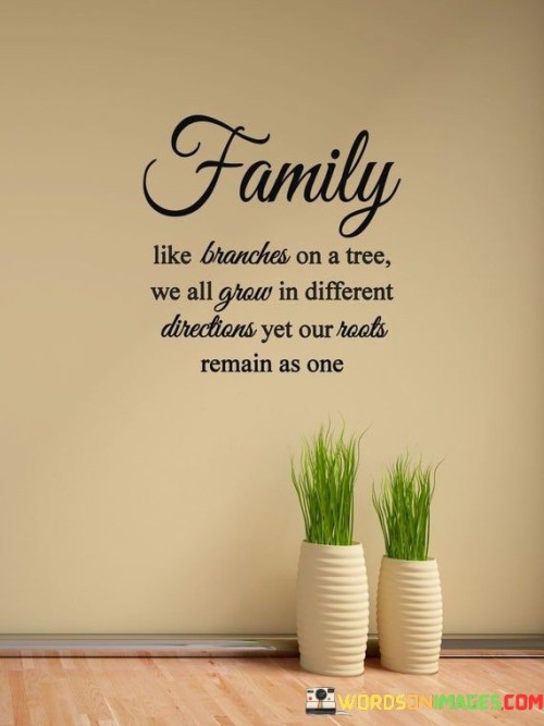 Family Like Branches On A Tree We All Grow In Different Directions Quotes