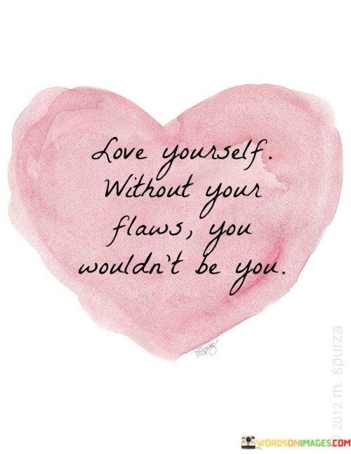 Love Yourself Without Your Flaws You Wouldn't Quotes
