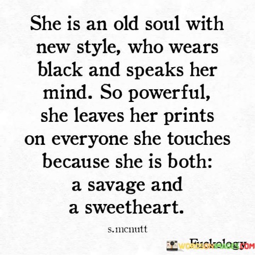 She Is An Old Soul With New Style Who Wears Black And Speaks Quotes