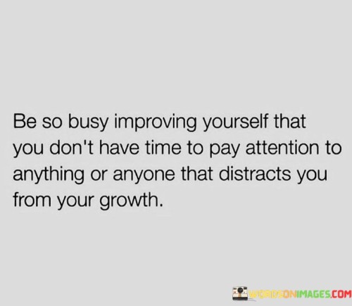 Be So Busy Improving Yourself That You Don't Quotes