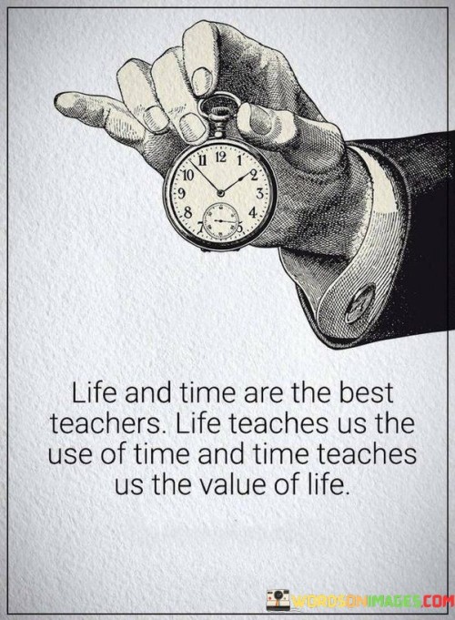 Lie And Time Are The Best Teachers Life Teaches Quotes