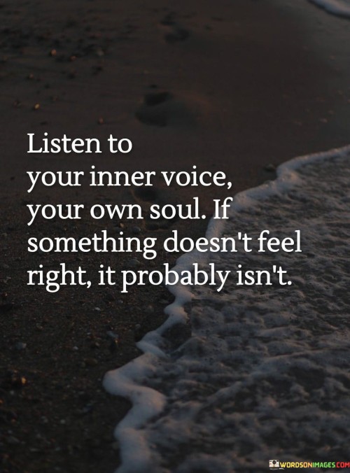 Listen To Your Iner Voice Your Own Soul Quotes