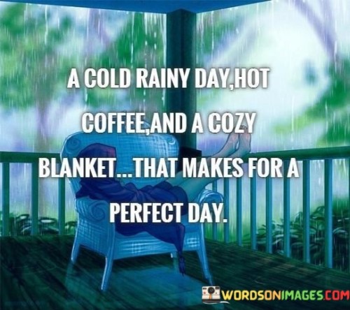 A Cold Rainy Day Hot Coffee And A Cozy Blanket Quotes