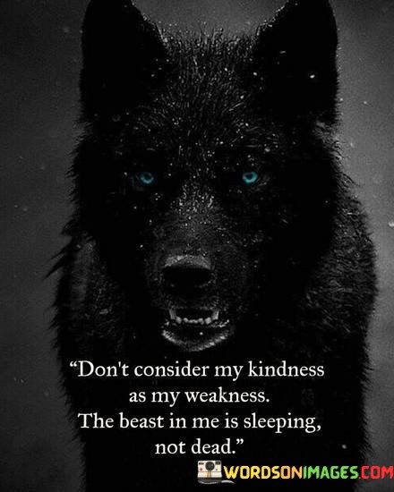 Don't Consider My Kindness As My Weakness Quotes
