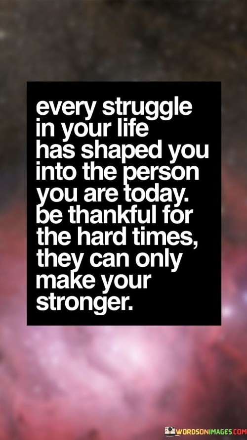 Every Struggle In Your Life Has Shaped Quotes