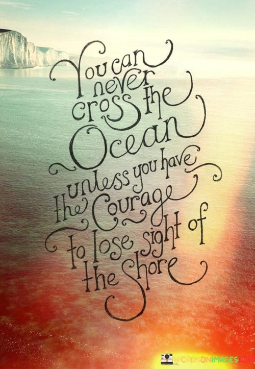 You Can Never Cross The Ocean Unless You Quotes