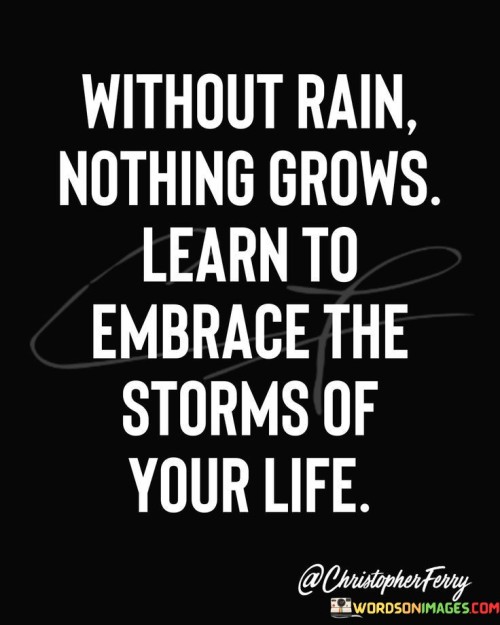 Without Rain Nothing Grows Learn To Embrace The Quotes