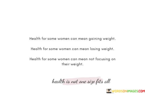 Health For Some Women Can Mean Gaining Weight Health For Some Quotes