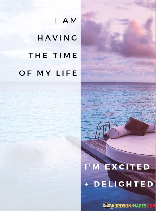 I Am Having The Time Of My Life Quotes