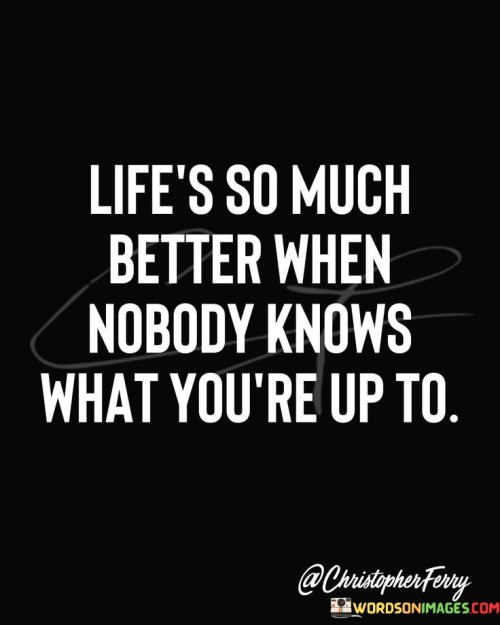 Life's So Much Better When Nobody Knows What Quotes