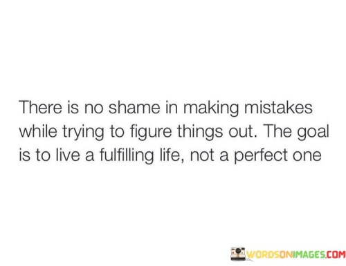 There Is No Shame In Making Mistakes While Trying To Figure Quotes