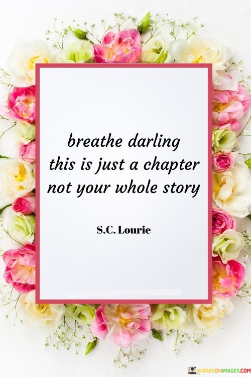 Breathe Darling This Is Just A Chapter Not Your Whole Story Quotes