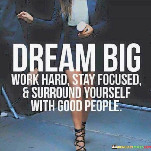 Dream Big Work Hard Stay Focused & Surround Yourself Quotes