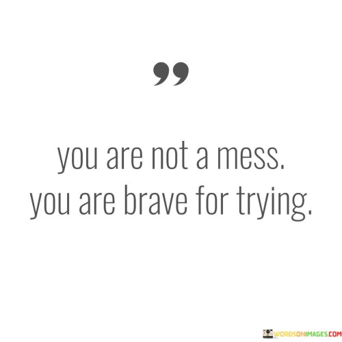 You Are Not A Mess You Are Brave For Trying Quotes