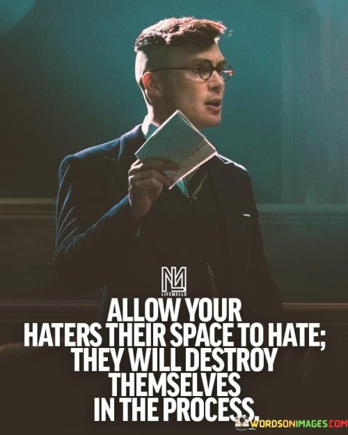 Allow Your Haters Their Space To Hate They Will Destroy Quotes