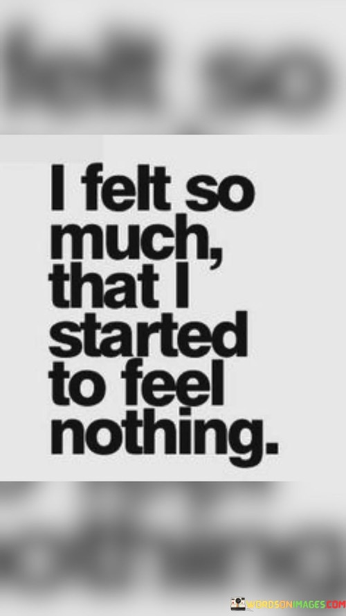 I Felt So Much That I Started To Feel Nothing Quotes