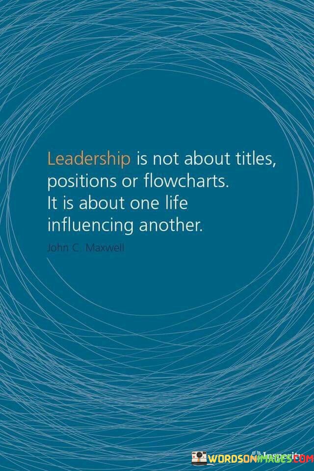 Leadership Is Not About Tiles Positions Or Flowcharts It Is About Quotes