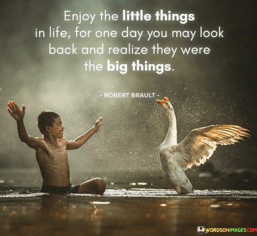 Enjoy The Little Things In Life For One Day You May Look Quotes