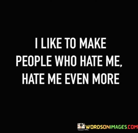 I Like To Make People Who Hate Me Hate Me Quotes