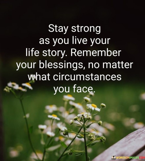 Stay Strong As You Live Your Life Story Quotes