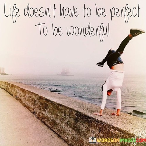 Life Doesn't Have To Be Perfect To Be Wonderful Quotes