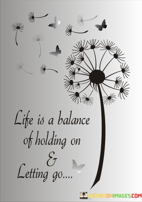 Life Is A Balance Of Holding On & Letting Go Quotes