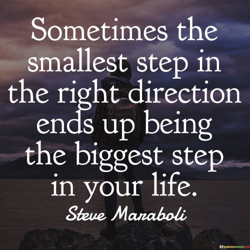 Sometimes The Smallest Step In The Right Direction Quotes