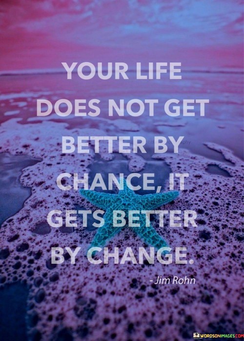 Your Life Does Not Get Better By Chance Quotes