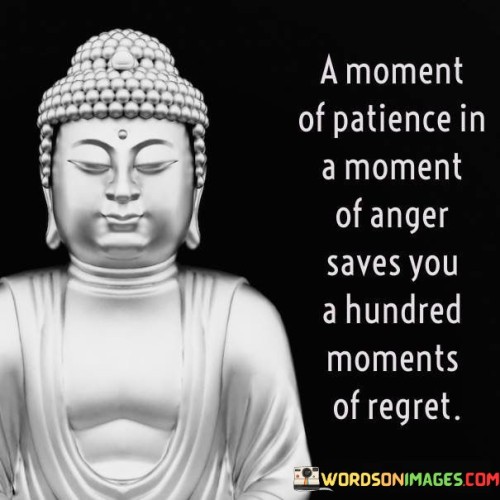 A Moment Of Patience In A Moment Of Anger Saves You A Hundred Moments Of Regret Quotes