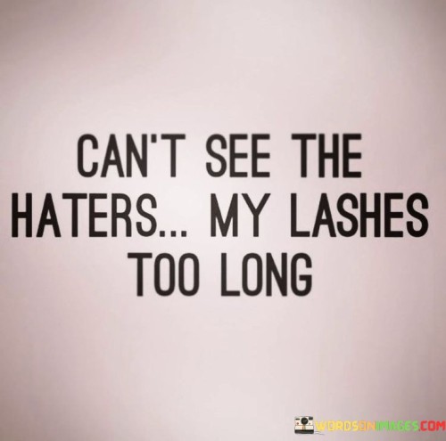 Can't See The Haters My Lashes Too Long Quotes