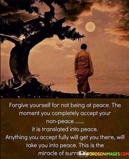 Forgive Yourself For Not Being At Peace The Moment Quotes