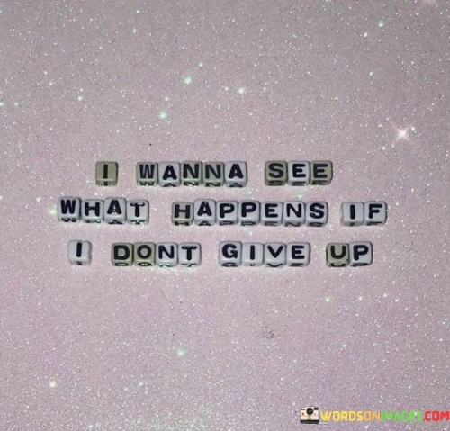 I Wanna See What Happens If I Don't Give Up Quotes