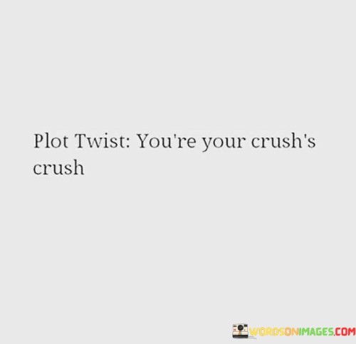 Plot Twist You're Your Crush's Crush Quotes