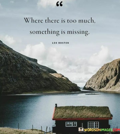 Where There Is Too Much Something Is Missing Quotes