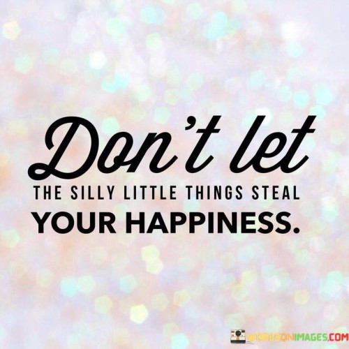 Dont Let The Silly Little Things Steal Your Happiness Quotes