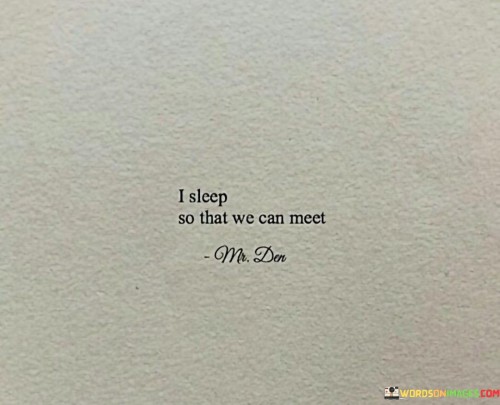 I Sleep So That We Can Meet Quotes