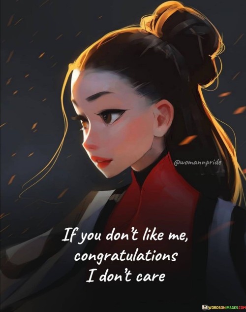 If You Don't Like Me Congratulations I Don't Care Quotes