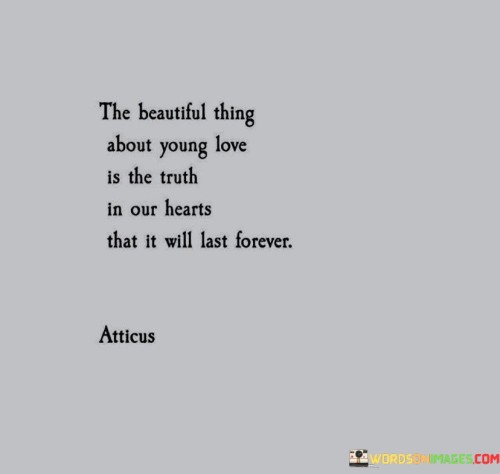 The Beautiful Thing About Young Love Is The Quotes