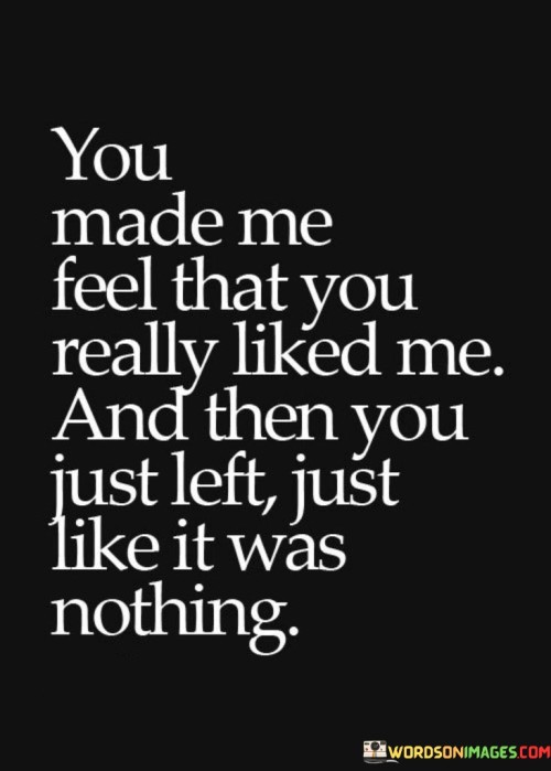 You Made Me Feel That You Really Liked Me And Then You And Then You Just Left Quotes