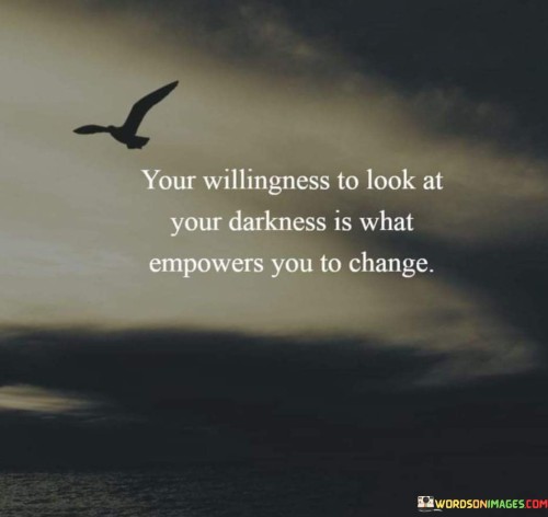 Your Willingness To Look At Your Darkness Is What Empowers You Quotes