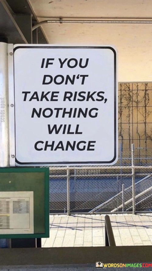 If You Don't Take Risks Nothing Will Change Quotes