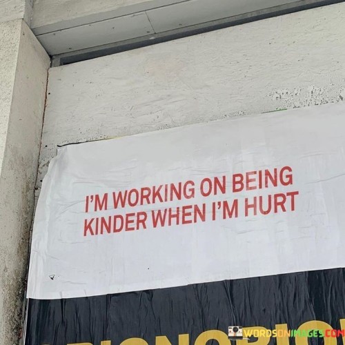 I'm Working On Being Kinder When I'm Hurt Quotes