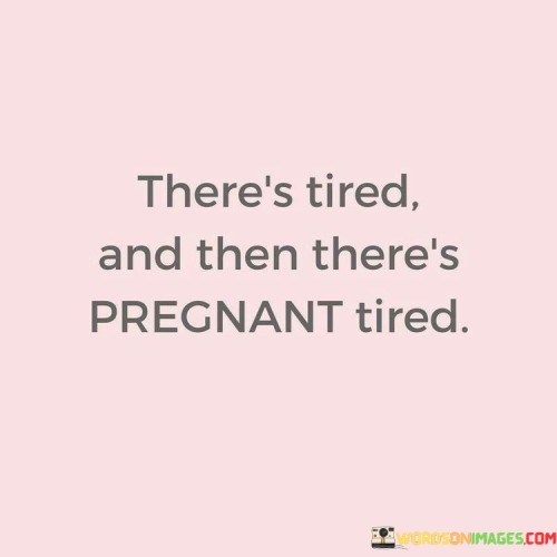 There's Tired And Then There's Pregnant Tired Quotes